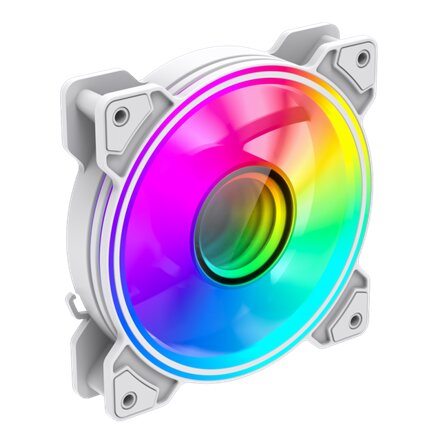 Gamemax Case Fan , DUAL RING INFINITY WH , White