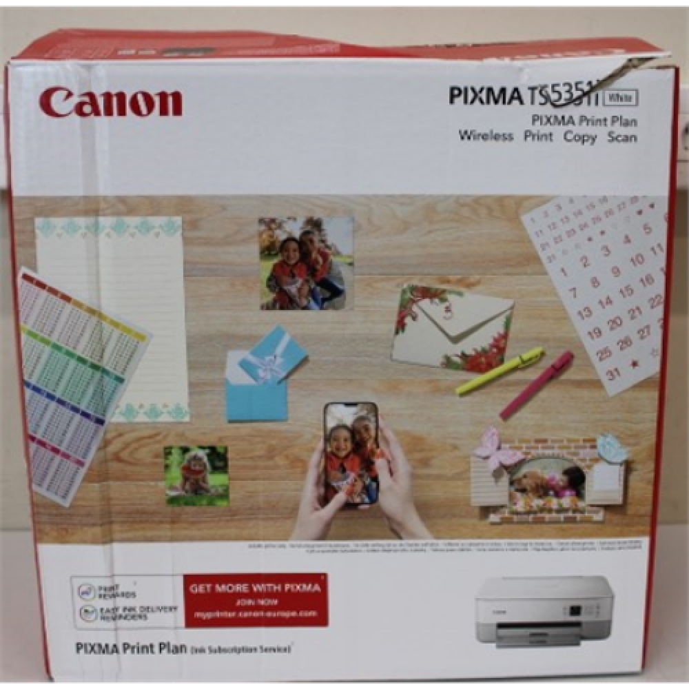 Canon PIXMA TS5351i , Colour , Inkjet , Copy, Print, Scan , A4 , Wi-Fi , White , DAMAGED PACKAGING, SCRATCHES ON BACK