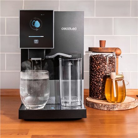 Cecotec Coffee Maker , Cremmaet Compactccino Connected , Pump pressure 19 bar , Built-in milk frother , Super-automatic , Black