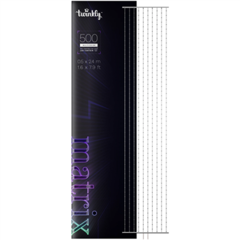 Twinkly,Matrix Smart LED Lights 500, 0.5x2.4m,RGB Multicolor