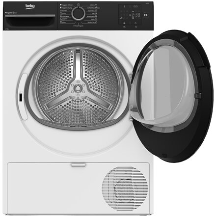 BEKO Dryer Machine , BM3T37249WBB , Energy efficiency class C , Front loading , 7 kg , Digital , Depth 54.5 cm , White