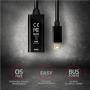 AXAGON Mini DP to HDMI adapter, 4K/30Hz , RVDM-HI14N