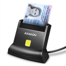AXAGON Universal desktop USB contact Smart card/ID card reader with long, USB-A cable , CRE-SM4N