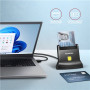 AXAGON Universal desktop USB contact Smart card/ID card reader with long, USB-A cable , CRE-SM4N