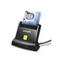 AXAGON Universal desktop USB contact Smart card/ID card reader with long, USB-A cable , CRE-SM4N