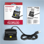 AXAGON Universal desktop USB contact Smart card/ID card reader with long, USB-A cable , CRE-SM4N