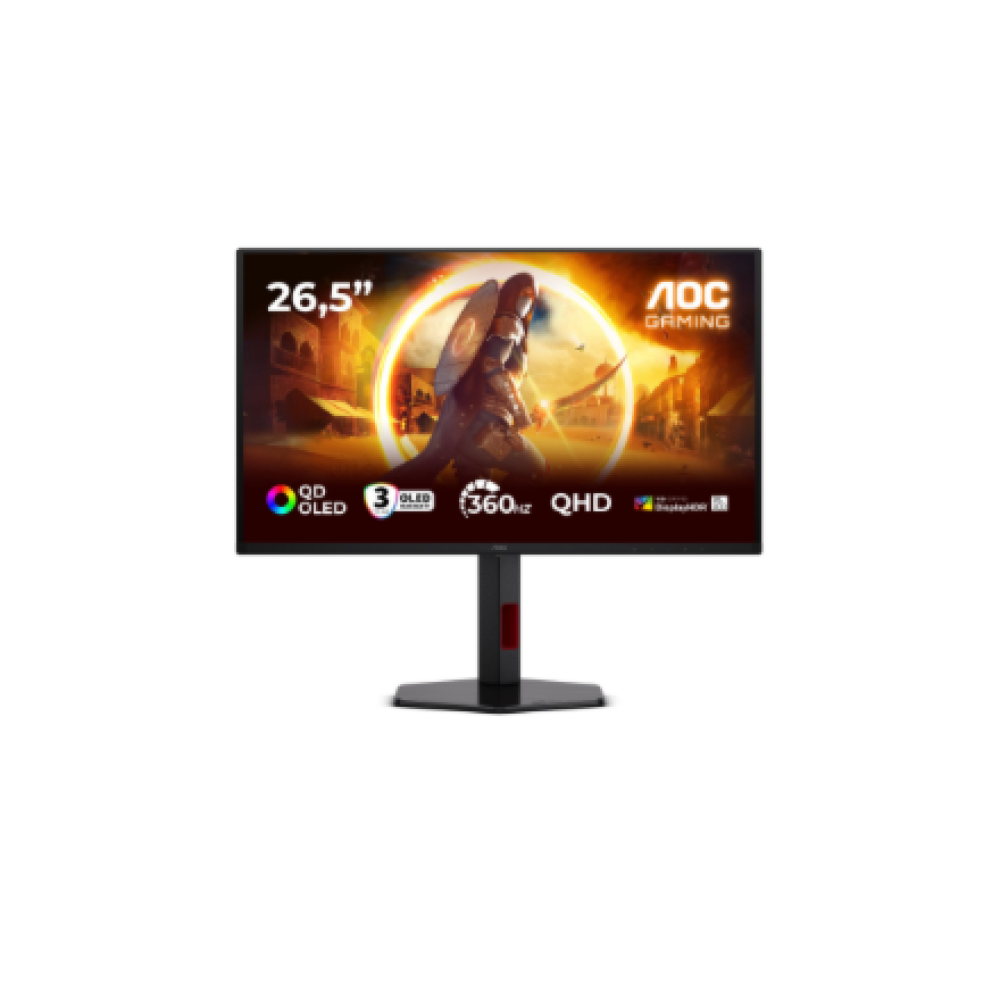 AOC Q27G4SDR , 27 , QD-OLED , QHD , 16:9 , 360 Hz , 0.03 ms , 2560 x 1440 pixels , 1000 cd/m² , HDMI ports quantity 2 , Black