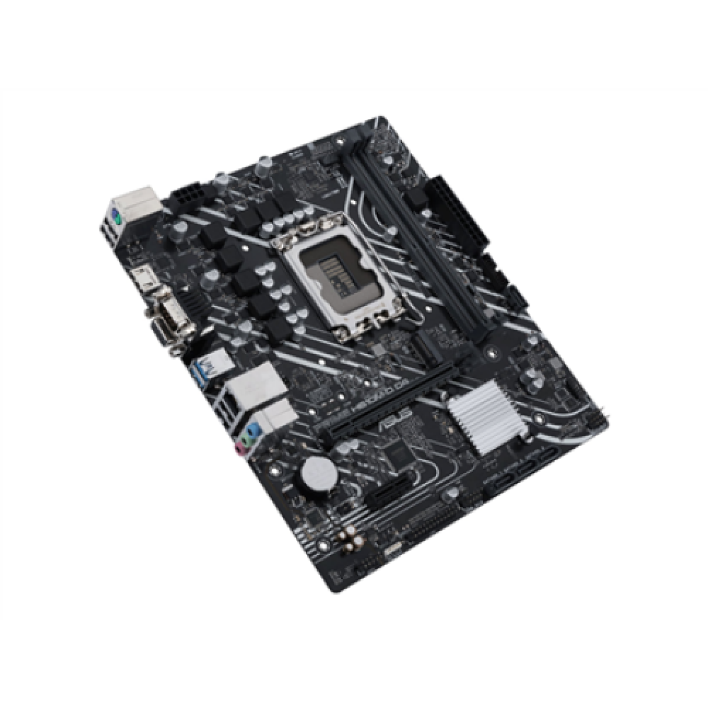 Asus , PRIME H610M-D D4 , Processor family Intel , Processor socket LGA1700 , DDR4 DIMM , Memory slots 2 , Supported hard disk drive interfaces SATA, M.2 , Number of SATA connectors 4 , Chipset Intel H610 , mATX