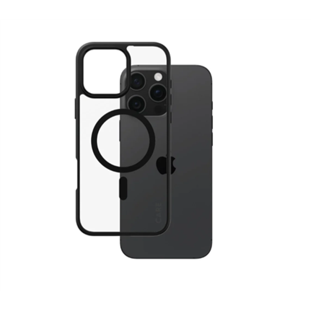 CARE Flagship Case , Back cover , Apple , iPhone 16 Pro Max , Recycled plastic , Black , MagSafe