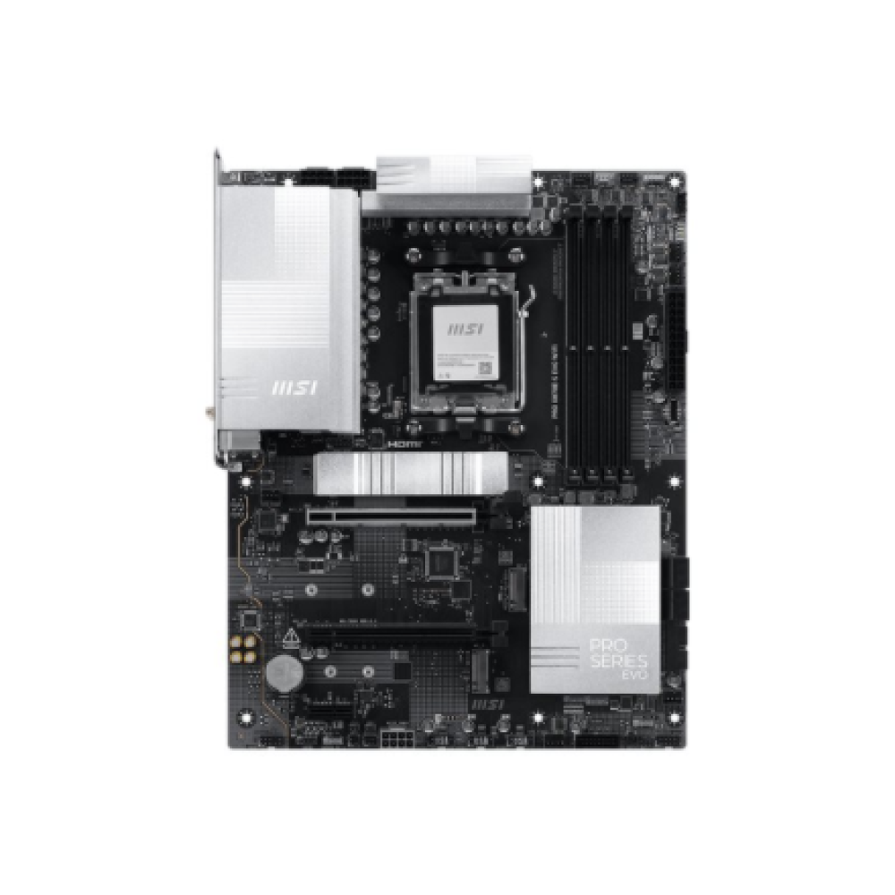 MSI PRO X870E-S EVO WIFI , Processor family AMD , Processor socket AM5 , DDR5 , Supported hard disk drive interfaces SATA, M.2 , Number of SATA connectors 4