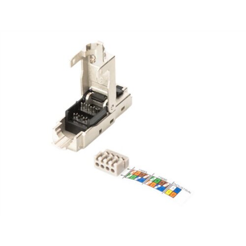 CAT 6A Field Termination Plug, STP with dust cap, Bend relief , DN-93631