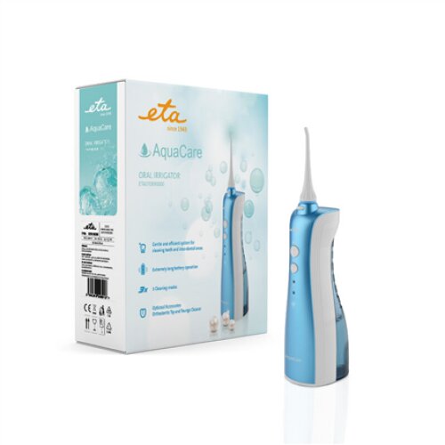 ETA Aqua Care flosser Sonetic 0708 90000 Rechargeable For adults Number of brush heads included 2 Number of teeth brushing modes 3 Sonic technology Blue