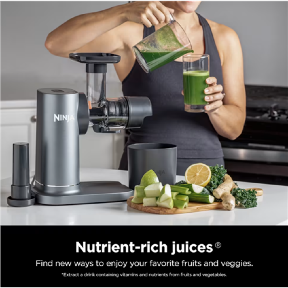 NINJA Cold Press Juicer , Neverclog JC151EU , Type Cold Press Juicer , Gray , 150 W , Number of speeds 1