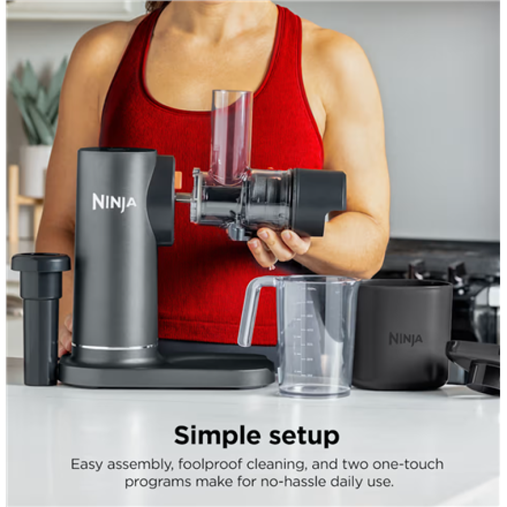 NINJA Cold Press Juicer , Neverclog JC151EU , Type Cold Press Juicer , Gray , 150 W , Number of speeds 1