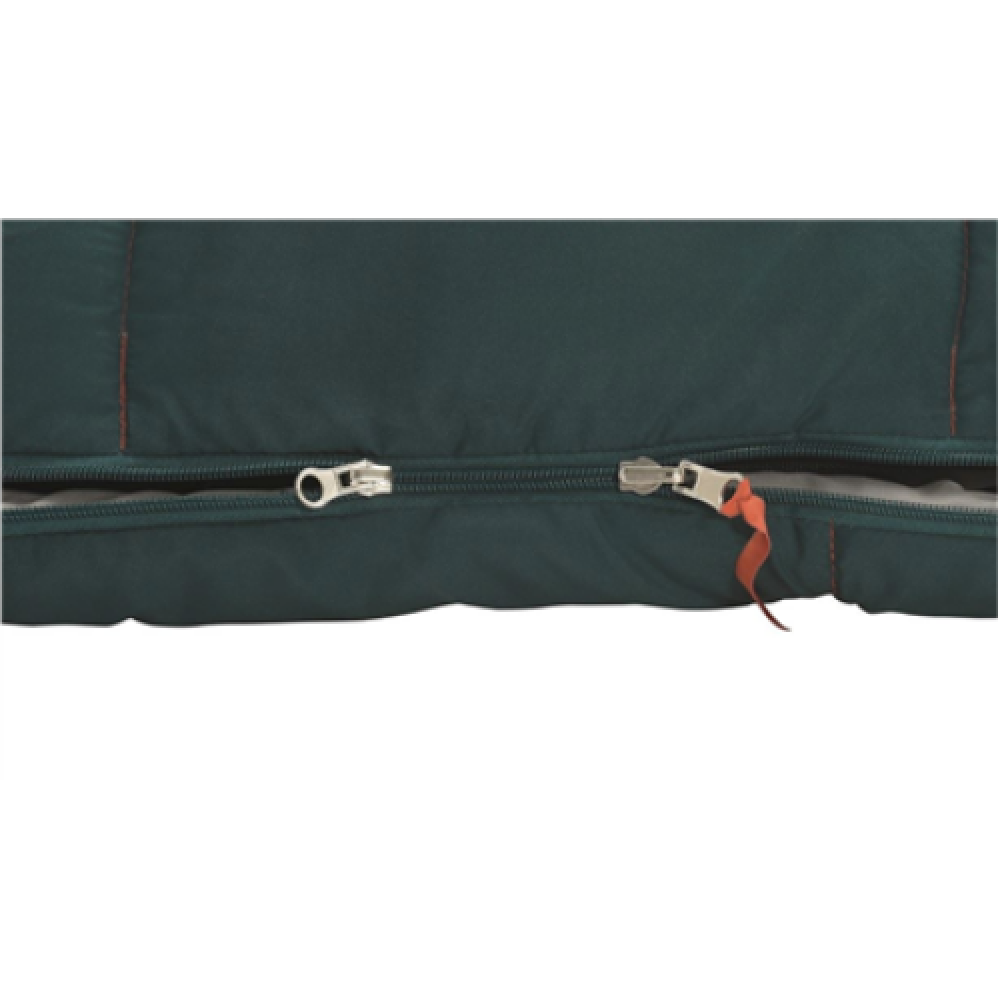 Easy Camp , Camp Moon 200 L , Sleeping Bag , 220 x 80 cm , 2 way open-end - auto lock, L-shape , Teal