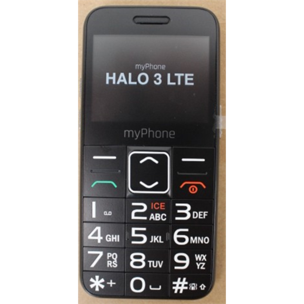 SALE OUT. myPhone HALO 3 LTE (Black) Single SIM 2.31 IPS 240x320/128MB/64MB RAM/SD Card/4G LTE , myPhone HALO , 3 LTE , Black , 2.4 , IPS , 48 MB , 128 MB , Dual SIM , Nano SIM , Bluetooth , 2.1 , USB version Type-C , Built-in camera , Main camera resolut