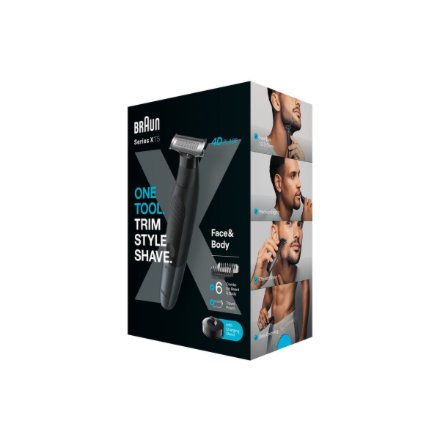 Braun Face and Body Hair trimmer , XT5300 Series XT5 , Cordless , Wet & Dry , Number of length steps 6 , Black/Silver