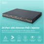 Digitus , 24 Port 10G Ethernet PoE+ Injector, 802.3at, 370 W , DN-95117