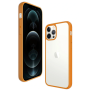 ClearCase , Cover , Apple , iPhone 12/12 Pro , Tempered glass, Polyethylene terephthalate, Thermoplastic polyurethane , Orange
