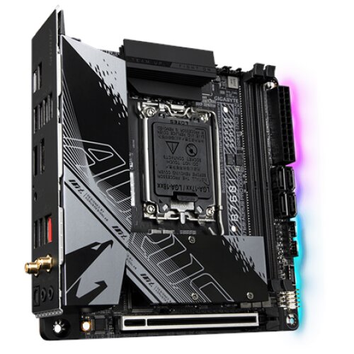 Gigabyte , B760I AORUS PRO DDR4 1.0 M/B , Processor family Intel , Processor socket LGA1700 , DDR4 DIMM , Memory slots 2 , Supported hard disk drive interfaces SATA, M.2 , Number of SATA connectors 4 , Chipset Intel B760 Express , Mini-ITX