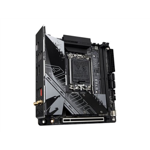 Gigabyte , B760I AORUS PRO DDR4 1.0 M/B , Processor family Intel , Processor socket LGA1700 , DDR4 DIMM , Memory slots 2 , Supported hard disk drive interfaces SATA, M.2 , Number of SATA connectors 4 , Chipset Intel B760 Express , Mini-ITX