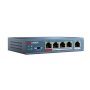 Hikvision , Switch , DS-3E0105P-E , Unmanaged , Desktop , 10/100 Mbps (RJ-45) ports quantity 4 , Gigabit Ethernet (copper) ports quantity 1 , Power over Ethernet (PoE) ports quantity 4 , Power supply type 51V DC, 1.25A