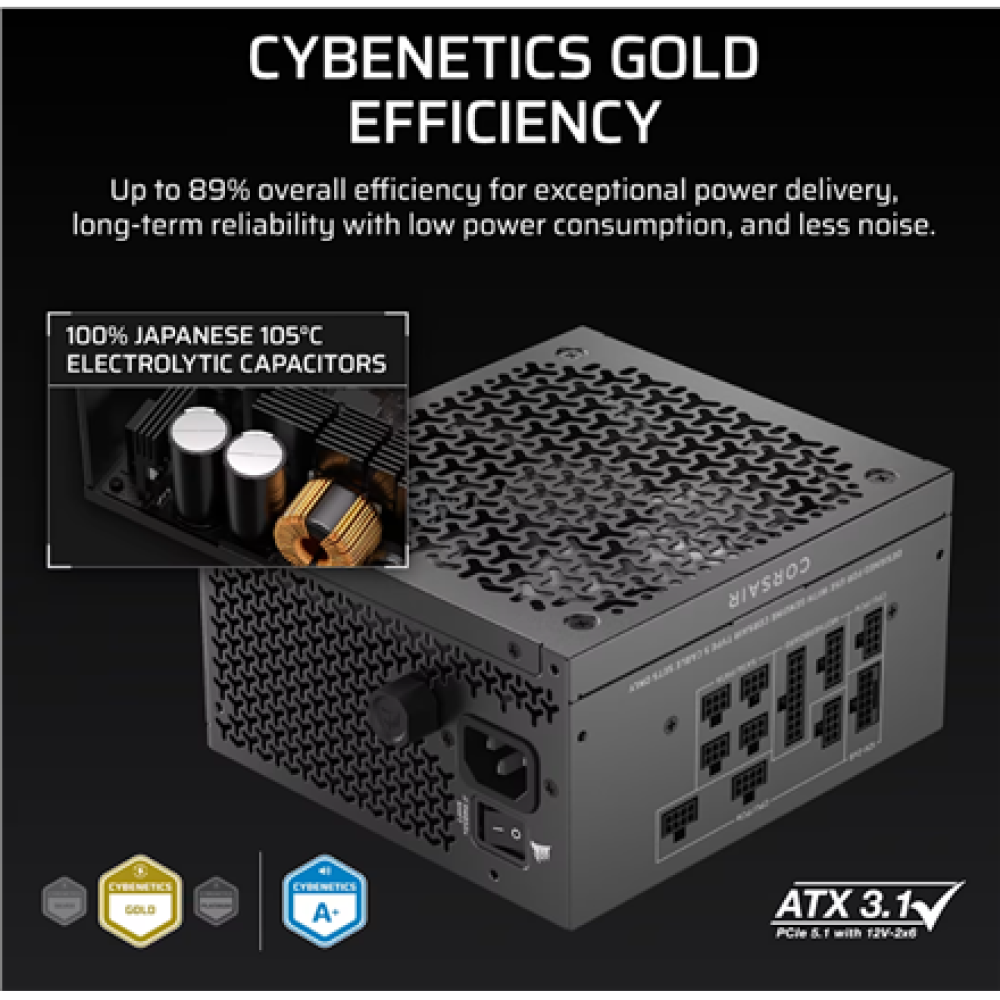Corsair Fully Modular ATX Power Supply (EU) , RM850x SHIFT , 850 W , Black