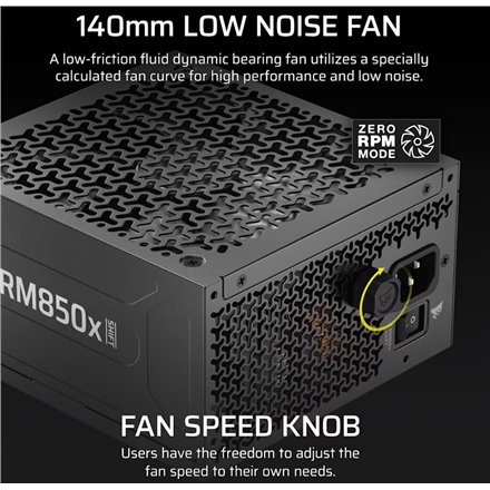 Corsair Fully Modular ATX Power Supply (EU) , RM850x SHIFT , 850 W , Black
