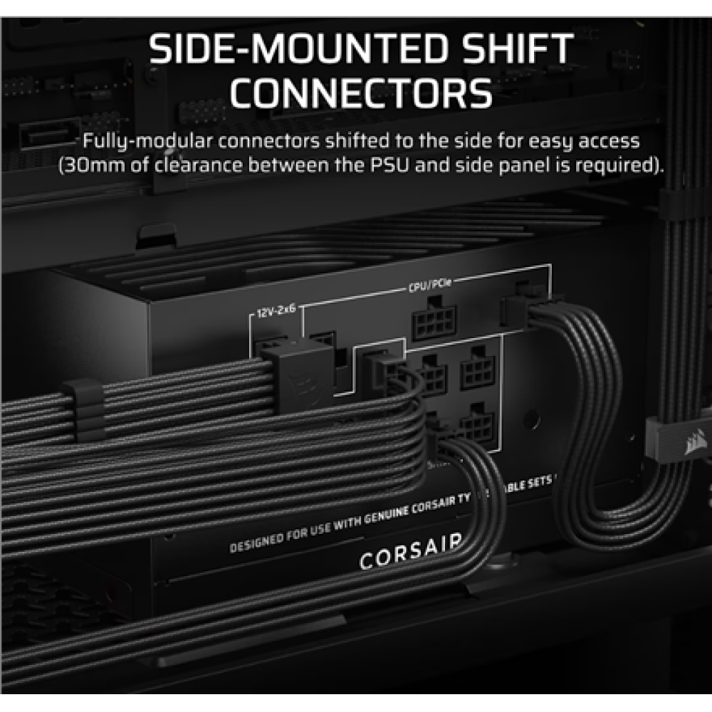 Corsair Fully Modular ATX Power Supply (EU) , RM850x SHIFT , 850 W , Black