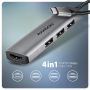 AXAGON USB-C 5Gbps STARTER 4in1 Hub , HMC-H3A