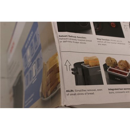 SALE OUT. Bosch Compact Toaster , TAT2M123 MyMoment , Power 950 W , Number of slots 2 , Housing material Plastic , Black , DAMAGED PACKAGING
