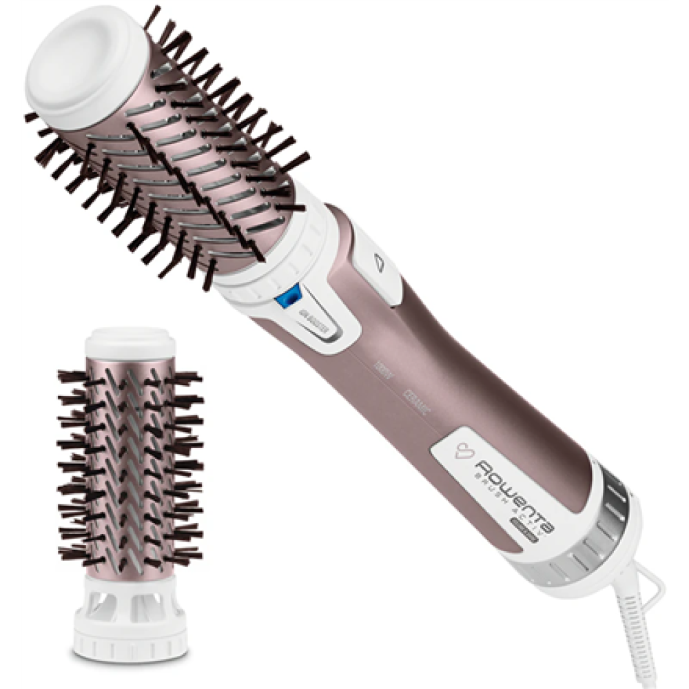 Rowenta , ACTIV PREMIUM CARE Hair Brush , CF9540 , Ceramic heating system , Ion conditioning , Barrel diameter 40 - 50 mm , Number of heating levels 2 , 1000 W , Styling comb , Metal cinnamon pink