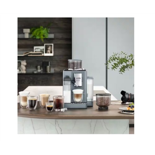 Delonghi Coffee Maker , EXAM440.55.G Rivelia , Pump pressure 19 bar , Built-in milk frother , Automatic , 1450 W , Pebble Grey
