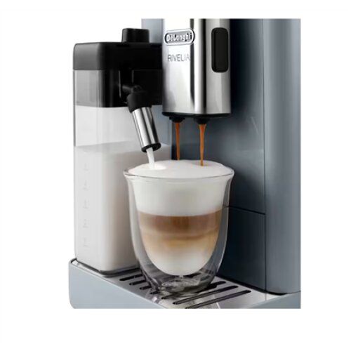 Delonghi Coffee Maker , EXAM440.55.G Rivelia , Pump pressure 19 bar , Built-in milk frother , Automatic , 1450 W , Pebble Grey
