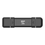 Silicon Power Portable External SSD , DS72 , 1000 GB , USB Type-A, USB Type-C 3.2 Gen 2 , Black