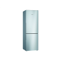 Bosch , Refrigerator , KGV36VIEAS , Energy efficiency class E , Free standing , Combi , Height 186 cm , No Frost system , Fridge net capacity 214 L , Freezer net capacity 94 L , 39 dB , Stainless Steel