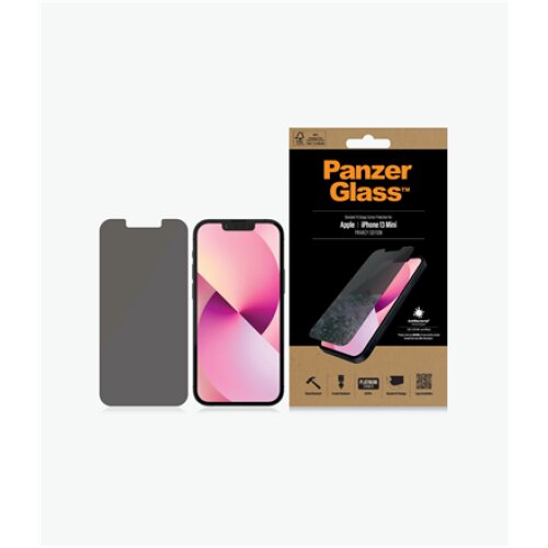 PanzerGlass , Apple , iPhone 13 Mini , Tempered glass , Black , Crystal clear; Resistant to scratches and bacteria; Shock absorbing; Easy to install , Privacy Screen Protector