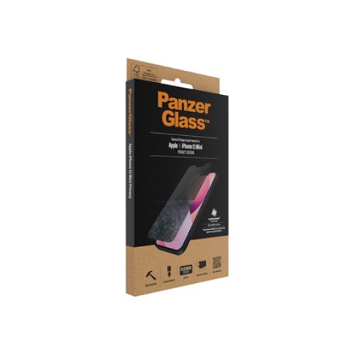 PanzerGlass , Apple , iPhone 13 Mini , Tempered glass , Black , Crystal clear; Resistant to scratches and bacteria; Shock absorbing; Easy to install , Privacy Screen Protector