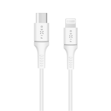 Fixed , Data And Charging Cable With USB/lightning Connectors and PD support , White