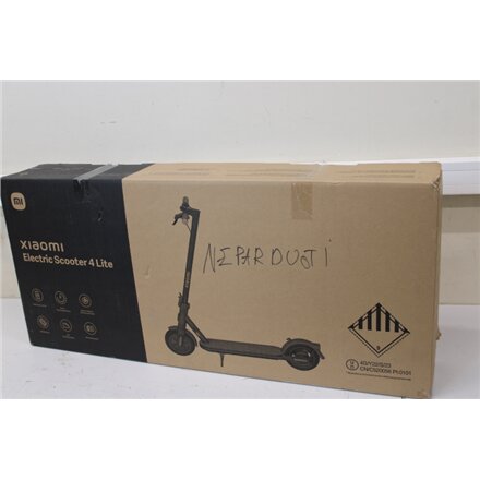 SALE OUT. Xiaomi Electric Scooter 4 Lite EU , Xiaomi Electric Scooter 4 Lite EU , 300 W , 25 km/h , 8.5 , 3 month(s) , Black , USED, DAMAGED PACKAGING