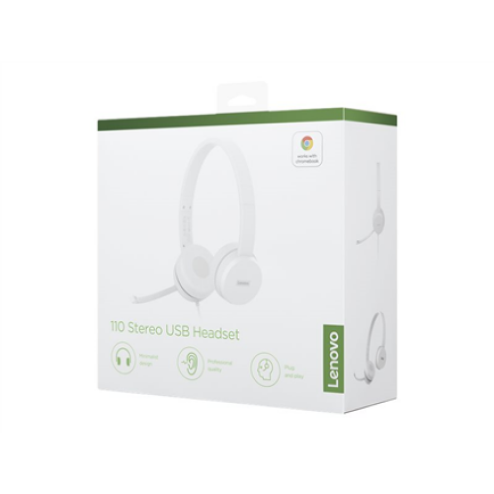 Lenovo , USB Headset , 110 Stereo , Yes , USB Type-A