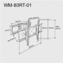 Gembird , Full-motion wall mount , Fixed , 37-80 , Maximum weight (capacity) 60 kg , Black