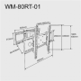 Gembird , Full-motion wall mount , Fixed , 37-80 , Maximum weight (capacity) 60 kg , Black