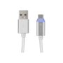 Natec Prati, USB Micro to Type A Cable 1m, LED, Silver , Natec , Prati , Micro USB , USB Type-A