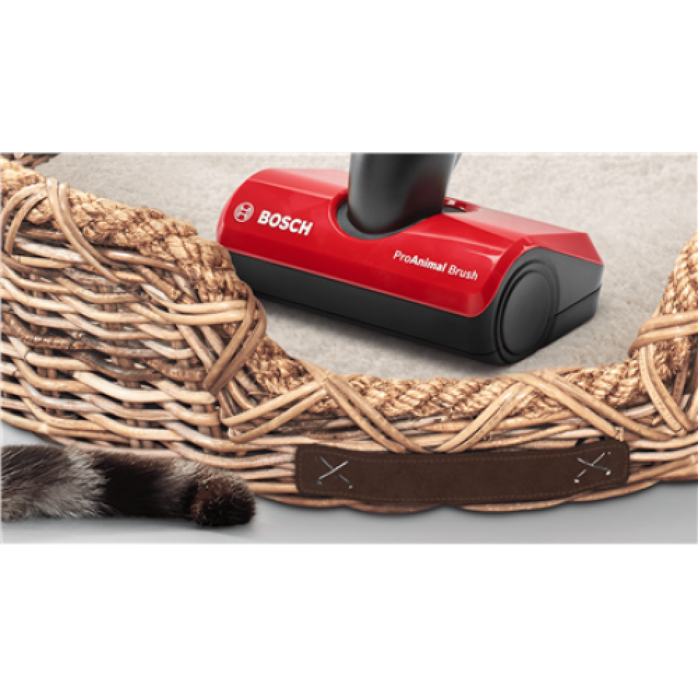 Bosch Vacuum cleaner Unlimited ProAnimal BBS61PET2 Handstick 2in1, 18 V, Operating time (max) 30 min, Red/Black, Warranty 24 month(s), Battery warranty 24 month(s), Made in Germany