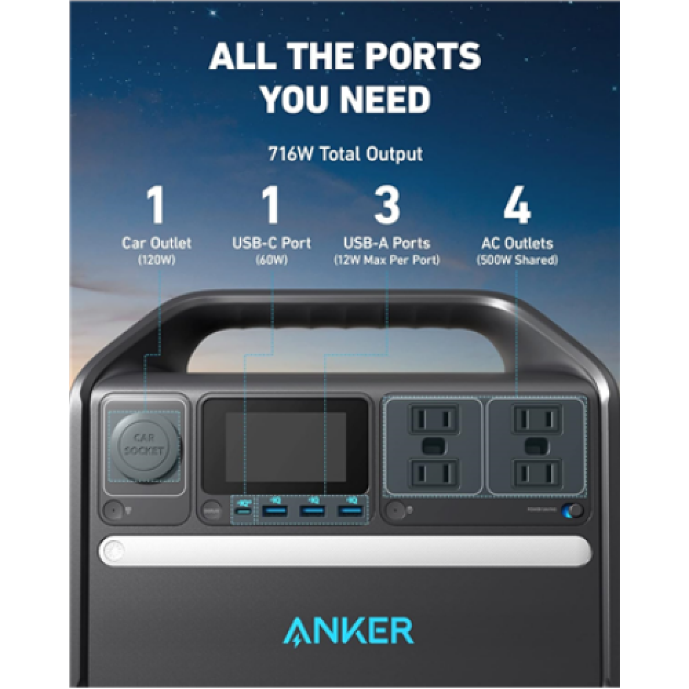 Anker , Portable Power Station (PowerHouse 512Wh) , 535