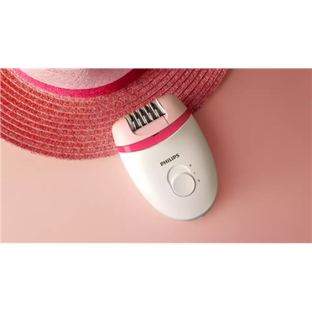 Philips Corded Compact Epilator BRE235/00 Satinelle Essential White/Pink, Corded