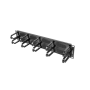 Lanberg 19 cable management brush panel 10 rings - type B 2U , AK-1204-B , Black