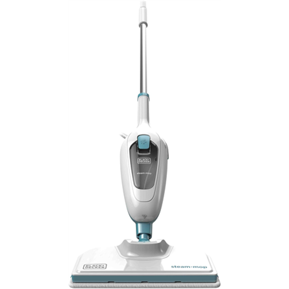 BLACK & DECKER Steam mop , FSM13E1-QS , Power 1300 W , Water tank capacity 0.38 L , White