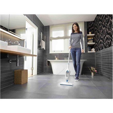 BLACK & DECKER Steam mop , FSM13E1-QS , Power 1300 W , Water tank capacity 0.38 L , White